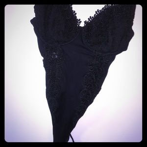 Black lace Christie’s of Italy body suit